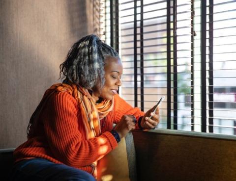 Woman with phone